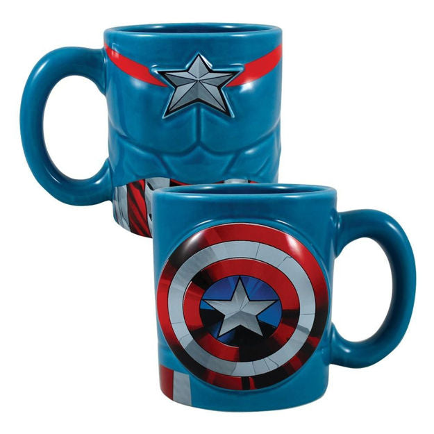 MARVEL CAPTAIN AMERICA 20 OZ. SCULPTED CERAMIC MUG