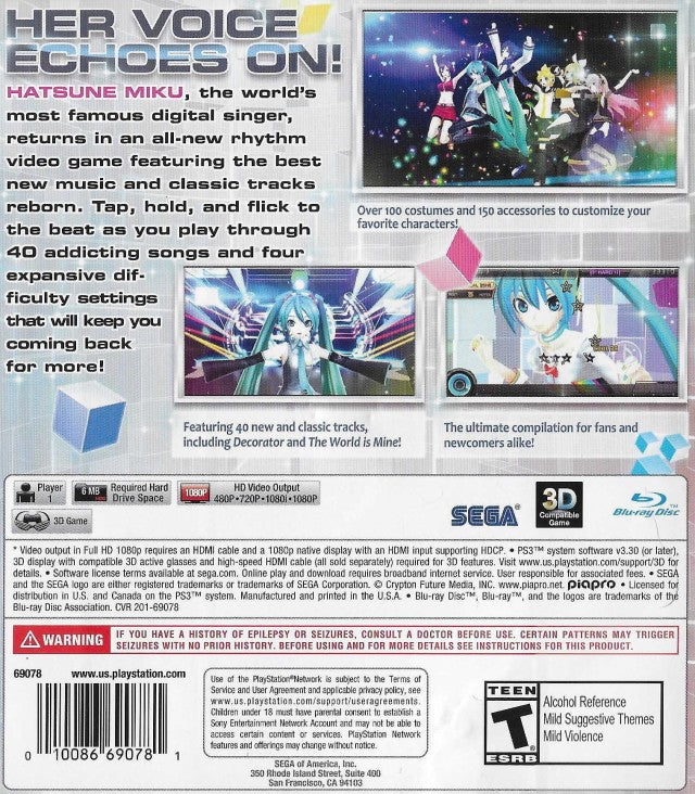 Hatsune Miku: Project Diva F 2nd (PS3)