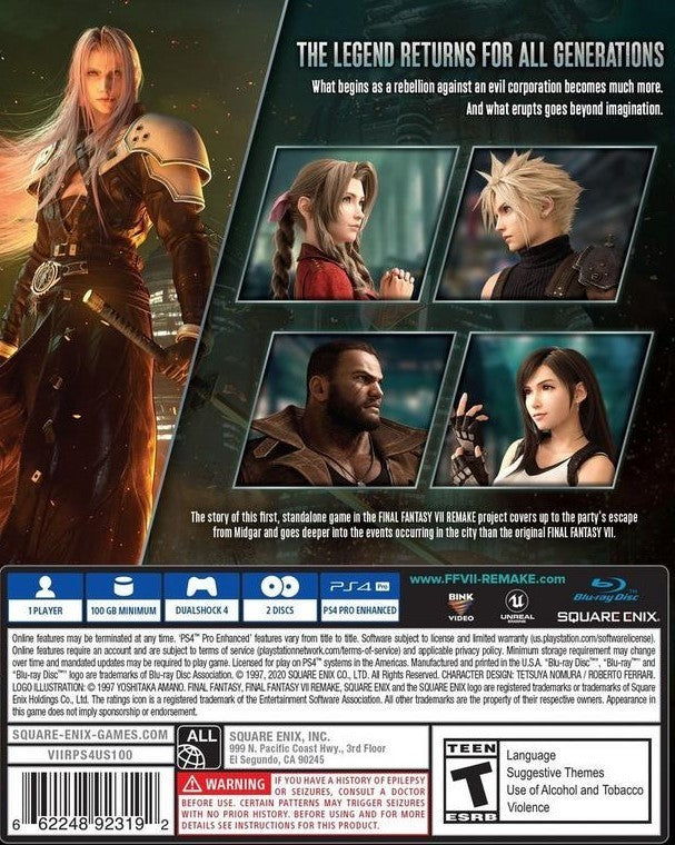 Final Fantasy VII Remake (PS4)