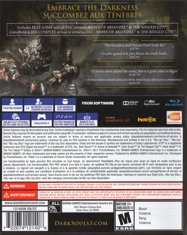 Dark Souls III: The Fire Fades Edition (PS4)