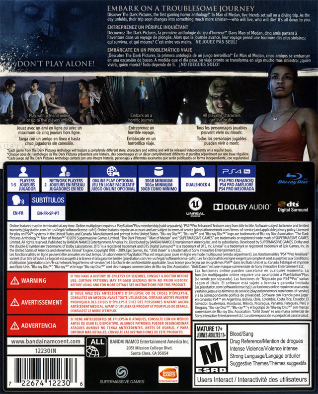 The Dark Pictures Anthology: Man of Medan (PS4)