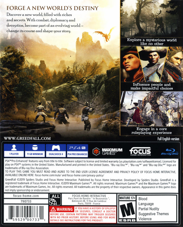 GreedFall (PS4)