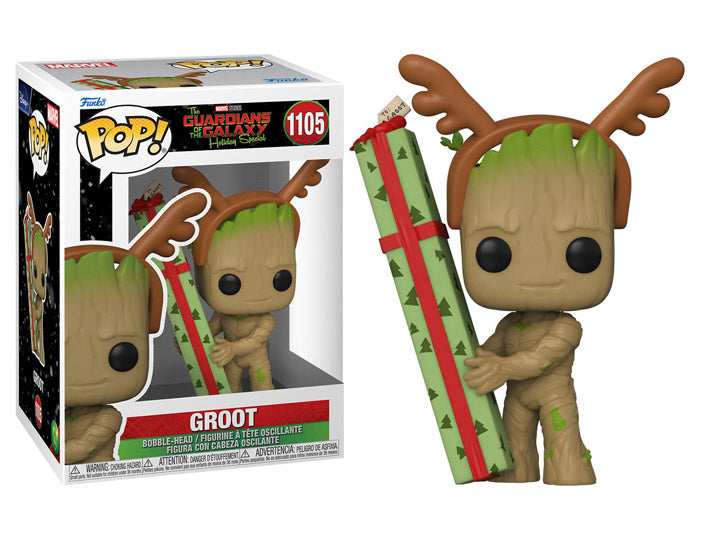 Funko Pop! Marvel Studios Guardians of the Galaxy Holiday Special Groot Figure #1105