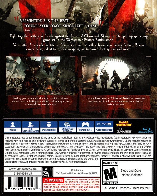 Warhammer: Vermintide 2 (PS4)
