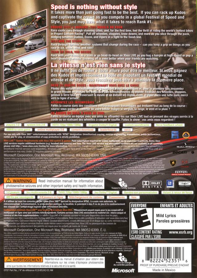 Project Gotham Racing 4 (X360)