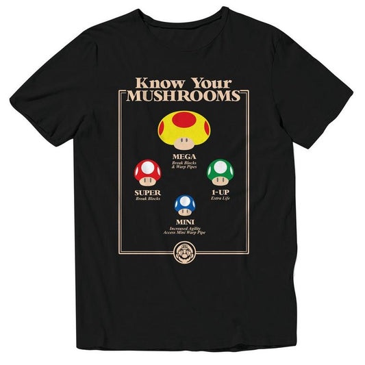 Camisa de Super Mario Bros. Know Your Mushrooms